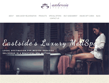 Tablet Screenshot of ambrosiamedspa.com